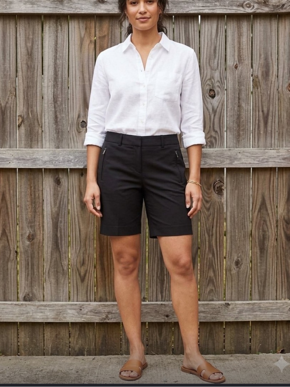 👗Calvin Klein Classic Black Women's Tailored Shorts